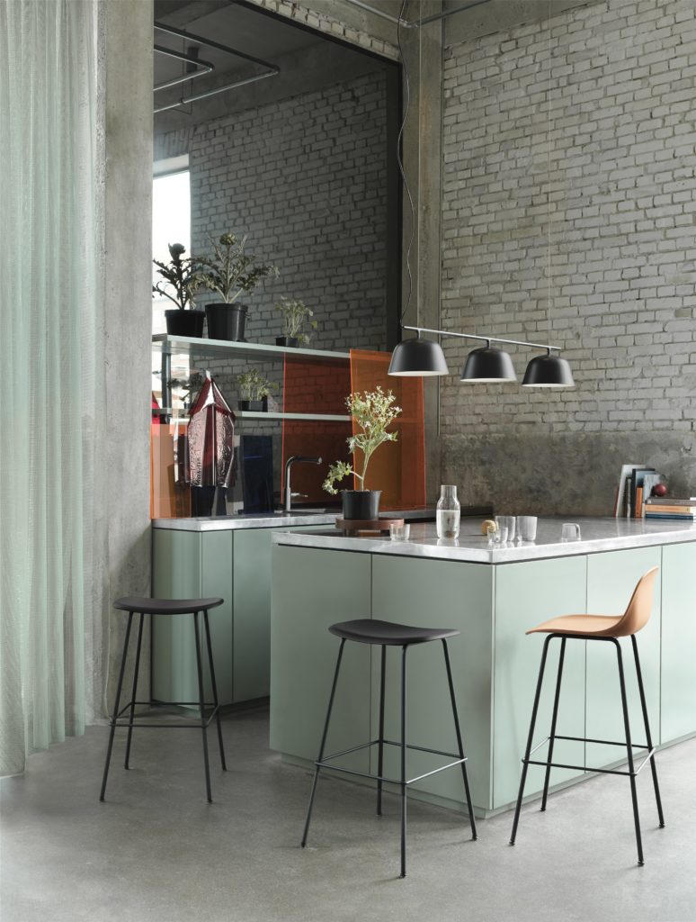 fiber bar ambit rail corky x bar height fiber bar stools. both backless and with a back shown