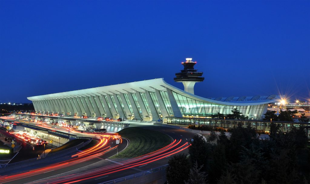 Main Terminal at Dulles Airport in Northern Virginia, by Eero Saarinen