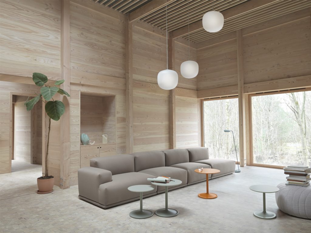 modern house featuring rime pendants by muuto hanging in a modern house