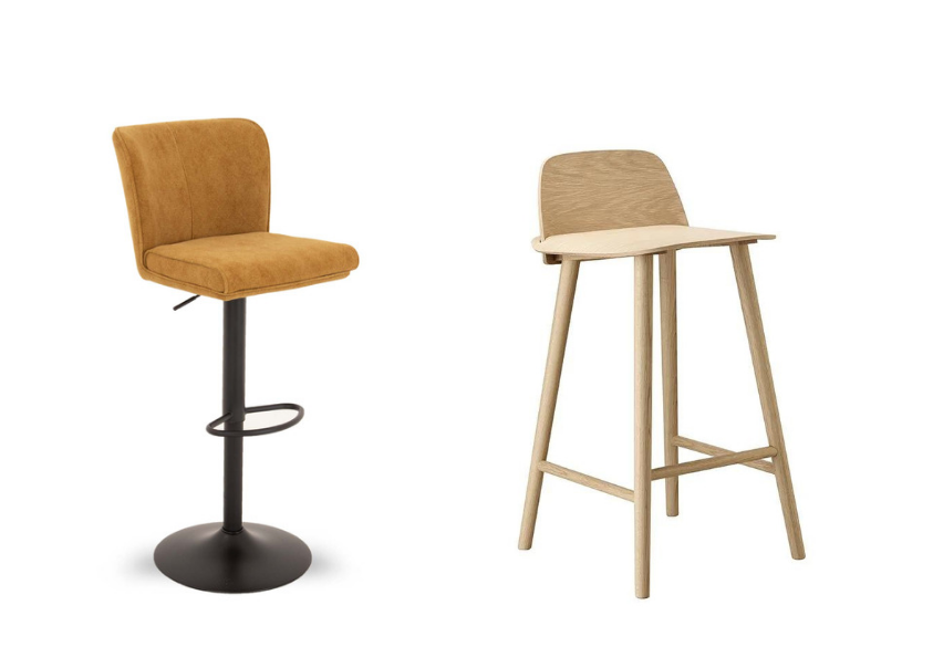 Swivel and stational barstools.