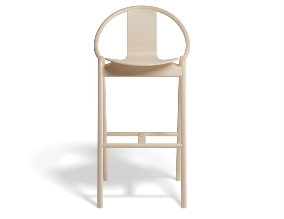 Wooden bar stool.