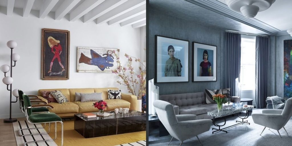 Comparison of modern vs contemporary furniture.


