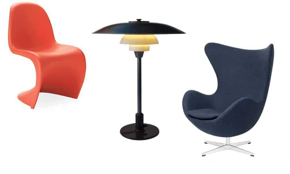 A set of Danish modern furniture pieces.