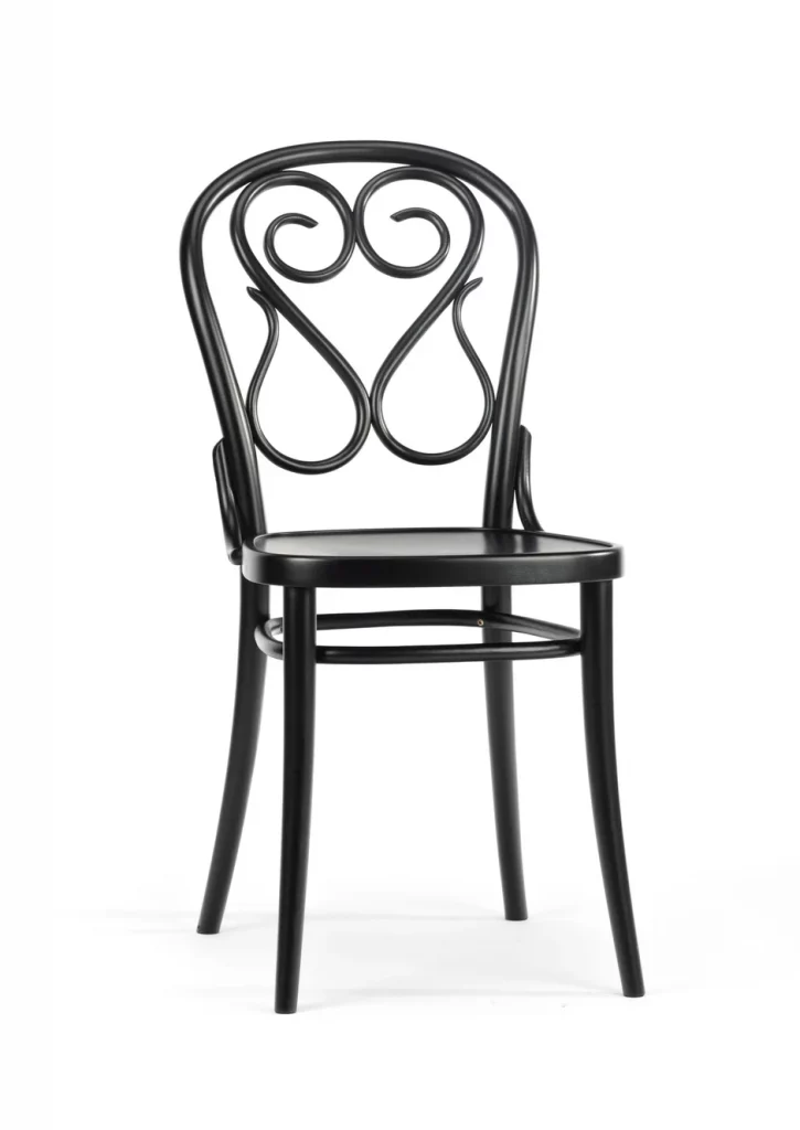 Black Thonet bentwood chair.