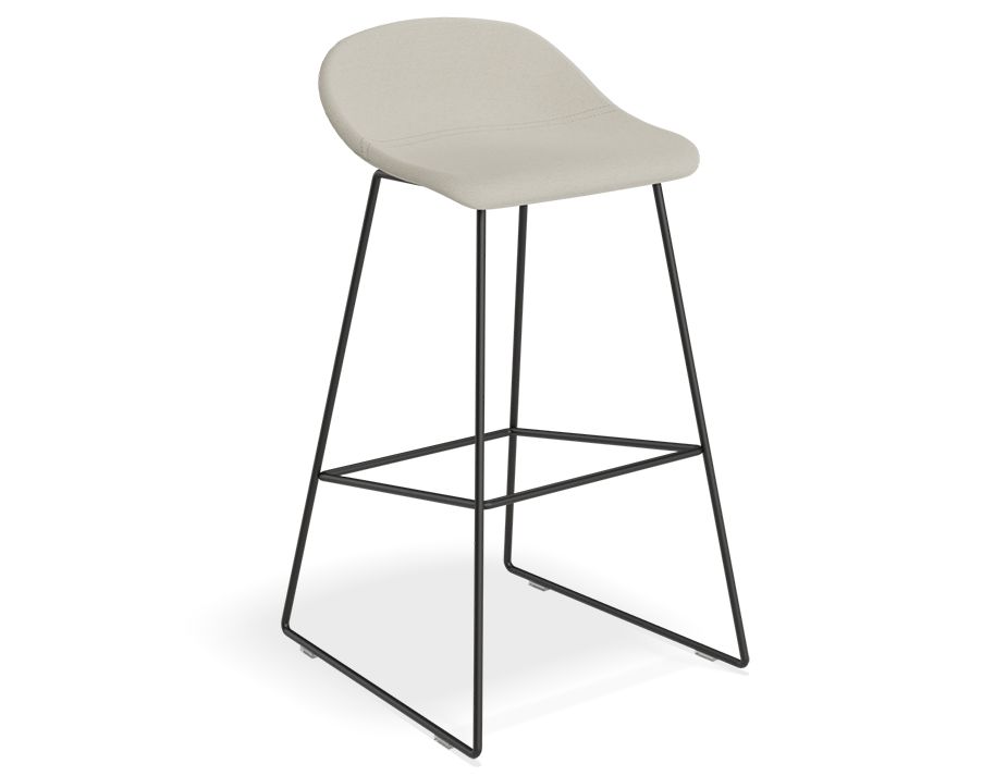 pop bar stool light grey fabric main view