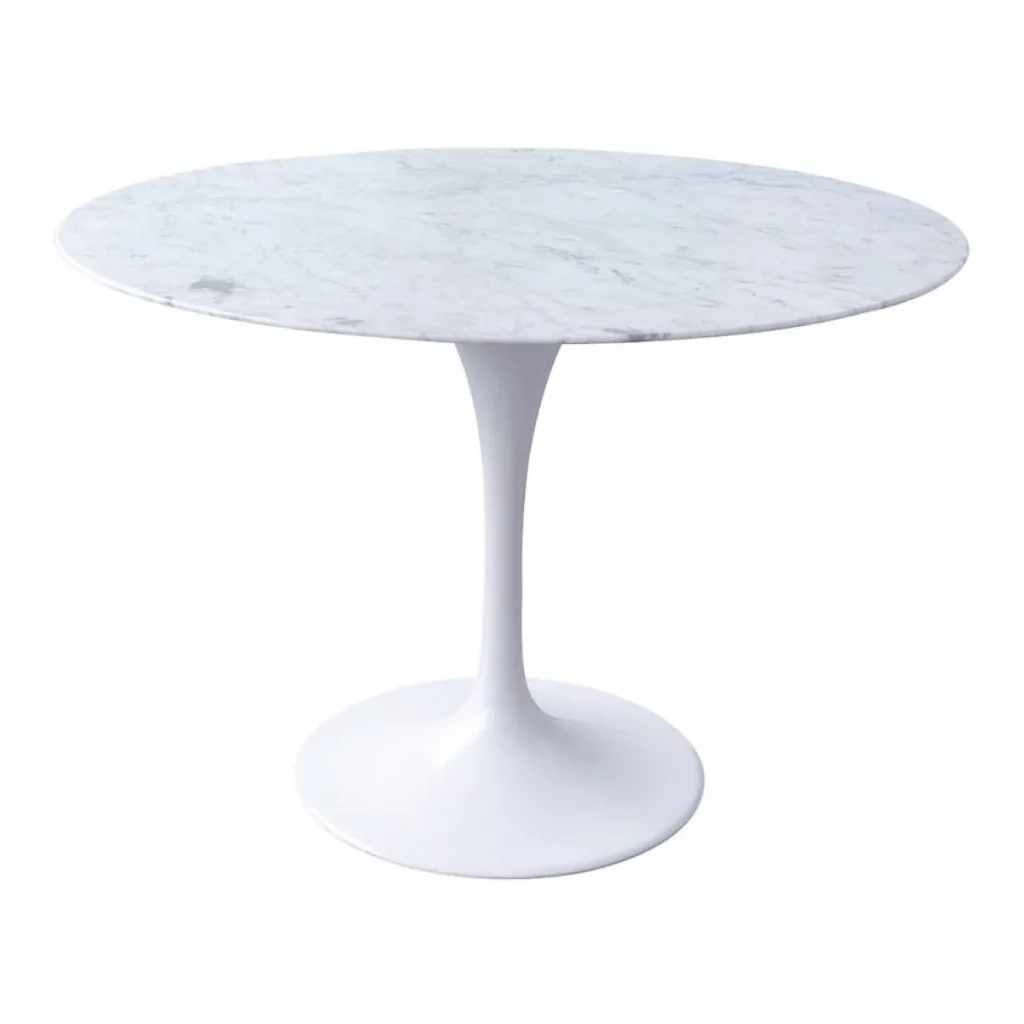 tulip marble dining table cm eero saarinen aluminium dining table swady core A round marble tulip table.