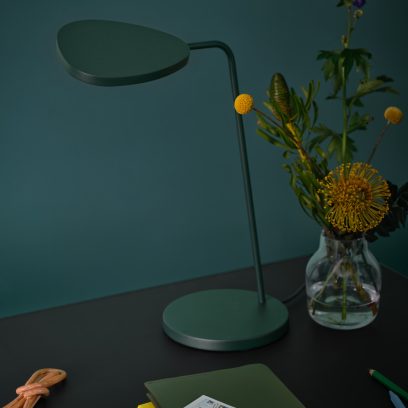 Green table lamp