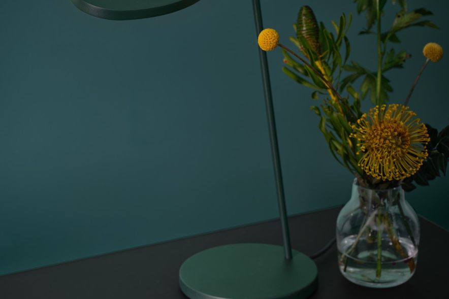 Green table lamp