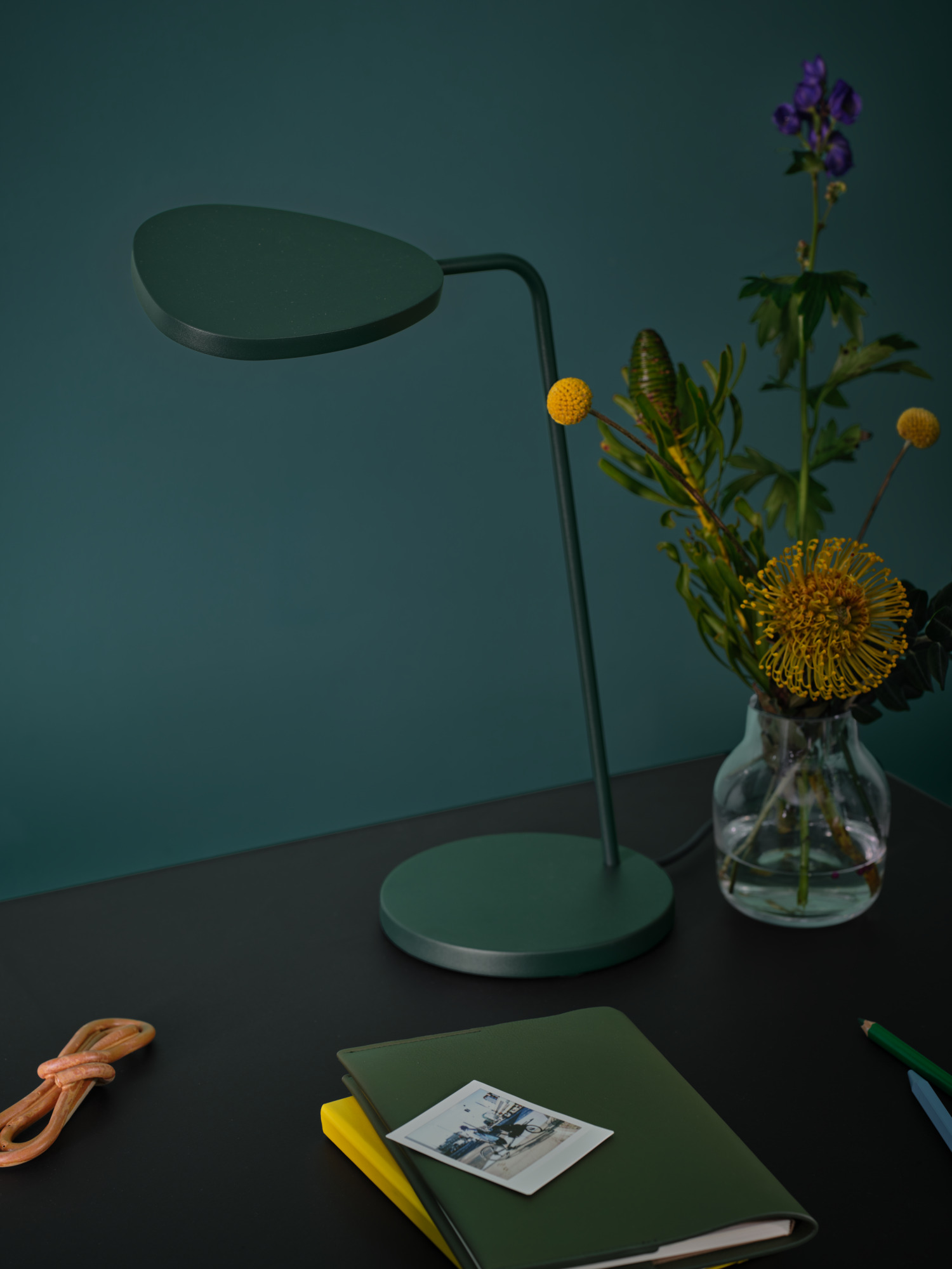 Green table lamp