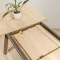 Wooden extendable table