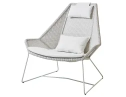 Breeze Outdoor 0001 Breeze Highback Chair White Grey White YSN