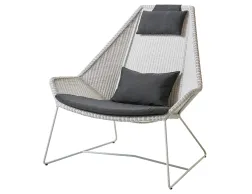 Breeze Outdoor 0004 Breeze Highback Chair White Grey Black YSN
