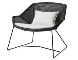 Breeze Outdoor 0050 Breeze Lounge Chair Black White YSN