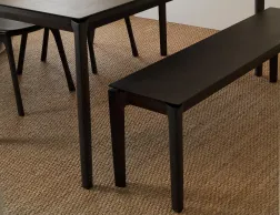 0 Bok Bench Oak Black 166cm