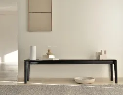 Bok Bench Oak Black 186cm