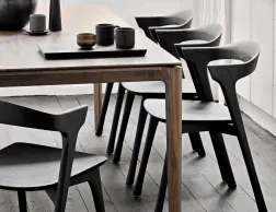 Bok Dining Table Teak Brown Bok Dining Chair Oak Black