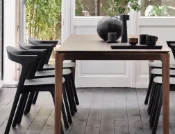Bok Dining Table Teak Brown Bok Dining Chair Oak Black