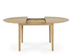 Ethnicraft Bok Extendable Round Dining Table Oak Natural