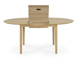 Ethnicraft Bok Extendable Round Dining Table Oak Natural