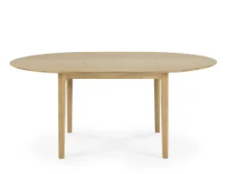 Ethnicraft Bok Extendable Round Dining Table Oak Natural