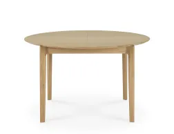 Ethnicraft Bok Extendable Round Dining Table Oak Natural