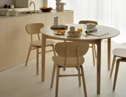 Ethnicraft Bok Extendable Round Dining Table Oak Natural