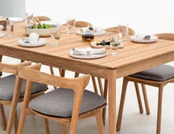 Bok Outdoor Dining Table Oak Natural Bok Outdoor Chair Fabric