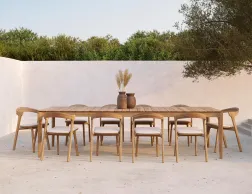 Bok Outdoor Dining Table Oak Natural Bok Outdoor Chair Fabric