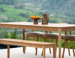 Bok Outdoor Dining Table Oak Natural Bok Outdoor Chair Fabric