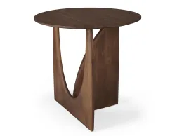 Ethnicraft Geometric Side Table Teak Dark Brown