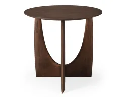 Ethnicraft Geometric Side Table Teak Dark Brown