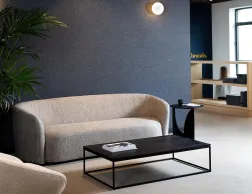 Ethnicraft Geometric Side Table Oak Black Ellipse Sofa