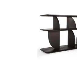 Ethnicraft Geometric Sofa Console Teak Dark Brown 210cm