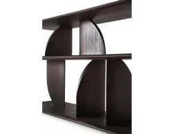 Ethnicraft Geometric Sofa Console Teak Dark Brown 210cm