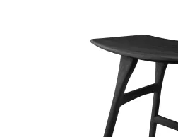 Ethnicraft Osso Low Stool Oak Black
