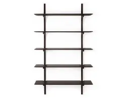 Ethnicraft Wall Shelf Mahogany Dark Brown 5 Shelf