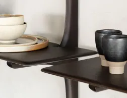 Ethnicraft Wall Shelf Mahogany Dark Brown Lifestyle