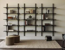 Ethnicraft Wall Shelf Mahogany Dark Brown Lifestyle