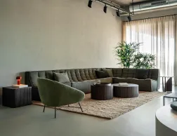 Ethnicraft Roller Max Coffee Table Group Lifestyle