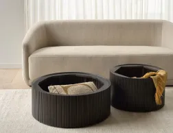 Ethnicraft Roller Max Coffee Table Group Lifestyle
