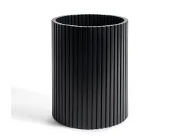 Ethnicraft Roller Max Paper Basket Mahogany Black