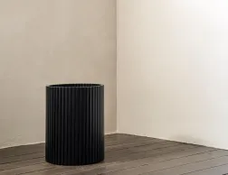 Ethnicraft Roller Max Paper Basket Mahogany Black