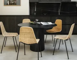 Basket Chair Black Legs