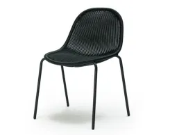 Edwin Stackable Lounge Chair Charcoal Charcoal