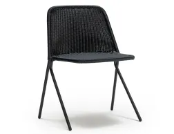 Kaki Dining Chair Charcoal Front