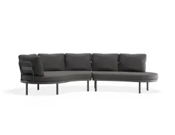 Aluna Outdoorsofa Configa Flipped Charcoal Darkgrey