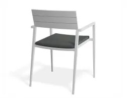 Halki Chaircushion White Darkgrey