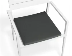 Halki Chaircushion White Darkgrey