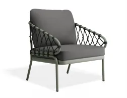 Kara Loungechair Green Darkgreycushion
