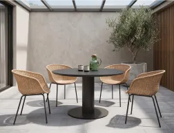 Orb Table Tulum Outdoor Rattan Chairs
